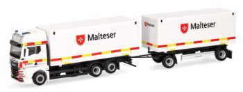 HER318945 - MAN TGX GX 6x2 con cassone e rimorchio a 1+1 assi MALTESER