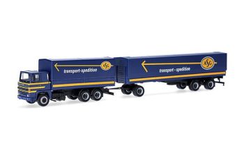 HER320719 - SCANIA 141 6x4 con cassone e rimorchio a 1+2 assi ASG