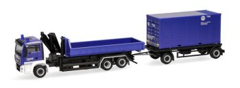 HER320863 - MAN TGS M 6x2 con cassone ribaltabile e rimorchio a 1+1 assi THW Singen