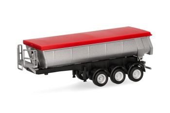 HER076906-002 - Cassone termico a 3 assi argento con telone rosso
