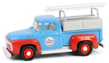 GREEN41175-B - FORD F-100 1956 con cassette degli attrezzi e scale della serie CHEVRON SPECIAL in blister