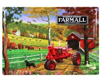 42005 - Targa in metallo McCormick - Deering - 43x30 cm