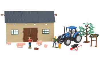JAM460532 - Box da fattoria con NEW HOLLAND T5.120 e maiali