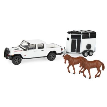ERT47366 - JEEP Gladiatore Rubicon con furgone e cavalli