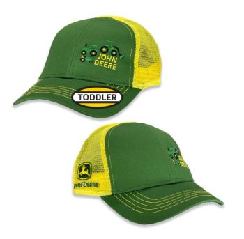 MC53080542GR - Cappellino a rete verde e giallo JOHN DEERE per bambini