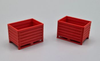 MSM5470/03 - 2 contenitori per materiali chiusi di colore rosso - L.24 x P.16 x H.16 mm