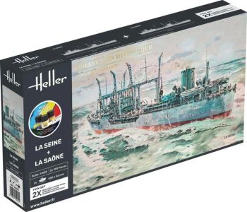 HEL55050 - Kit iniziale con colori e accessori – Navi da battaglia La Seine e La Saône