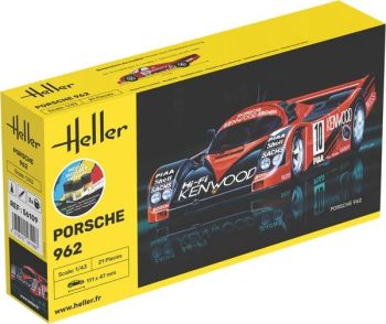 HEL56109 - Kit di avviamento con vernice e accessori - PORSCHE 962 #10 da assemblare