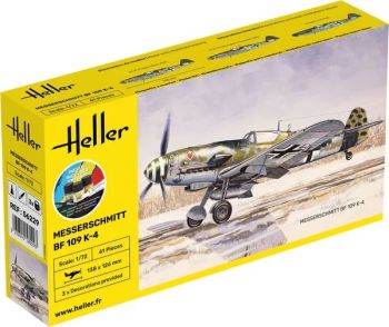 HEL56229 - Kit di partenza con vernice e accessori - MESSERSCHMITT BF 109 K-4 da assemblare