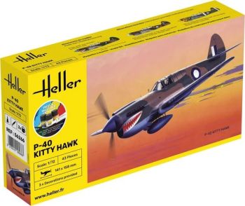 HEL56266 - Kit di avviamento con vernice e accessori - CURTISS P-40 Kitty Hawk da assemblare