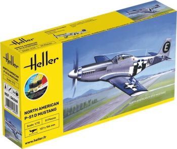 HEL56268 - Kit di avviamento con vernice e accessori - NORTH-AMERICAN P-51 Mustang da assemblare