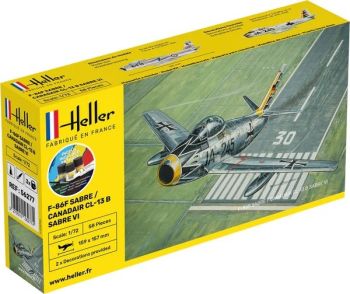 HEL56277 - Kit di avviamento con vernice e accessori - F-86F Sabre e CANADAIR CL-13 B Sabre VI da assemblare