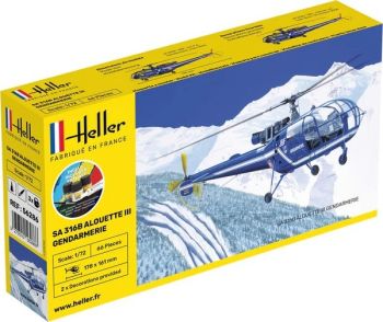 HEL56286 - Kit di avviamento con vernice e accessori - ALOUETTE SA 316 III Gendarmerie