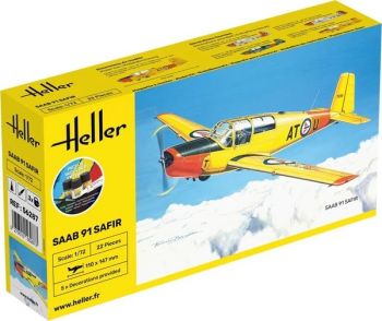 HEL56287 - Kit di avviamento con vernice e accessori - SAAB 91 Safir da montare