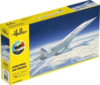 HEL56445 - Kit di partenza con vernice e accessori - CONCORDE Air France da assemblare