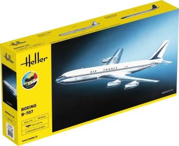 HEL56452 - Kit di partenza con vernice e accessori - BOEING B-707 Air France da assemblare