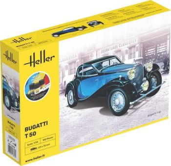 HEL56706 - Kit di partenza con vernice e accessori - BUGATTI T50 da assemblare