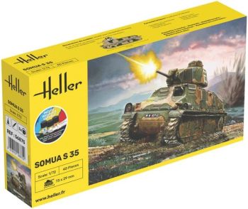 HEL56875 - Kit iniziale con colori e accessori – Carro armato SOMUA S-35