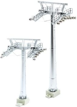 JC50400 - 2 pali da 12 cm e 16 cm per impianti di risalita in 1/87