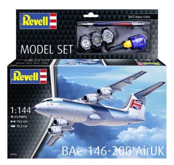 REV63791 - MODEL SET - Aereo Bae 146-200 - AirUK da assemblare con verniciatura