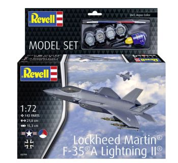 REV63799 - MODEL SET - Aereo da combattimento LOCKHEED Martin F-35A Lightning II da assemblare con vernici
