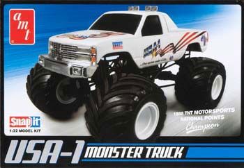 AMT672L/12 - Monster Truck bianco 4x4 - USA-1 da assemblare e verniciare