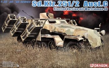 DRA6966 - Veicolo corazzato tedesco Sd.Kfz. 251/1 Ausf.C Versione rivettata con Wurfrahmen 1940