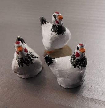 UM201 - Lotto di 3 galline