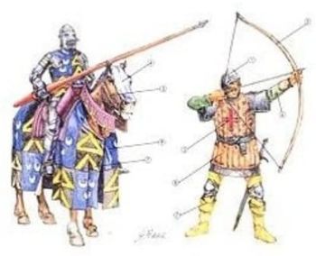 ITA6027 - Cavalieri e arcieri inglesi per dipingere