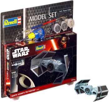REV63602 - Model Set TIE Figh di Darth Vader STAR WARS con dipinto da assemblare