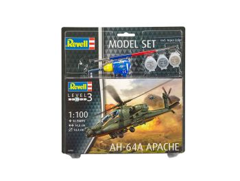 REV64985 - Model Set AH-64A Apache con verniciatura da assemblare