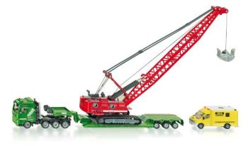 SIK1834 - MAN 6x4 con carrello portamacchine a 3 assi, gru LIEBHERR e pannelli