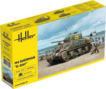 HEL79892 - Carro armato Sherman M4 - D-Day - kit di montaggio e verniciatura