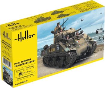 HEL79894 - Carro armato Sherman M4A2 - Divisione Leclerc - da assemblare e verniciare