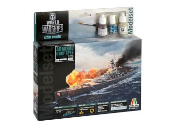 ITA74003 - Starter Kit - Admiral Graf Spee WORLS OF WARSHIPS da assemblare e dipingere