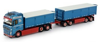 TEK74995 - VOLVO FH04 GL 6x2 rigido con rimorchio telonato 2 + 2 assi MICHAEL JEPSEN