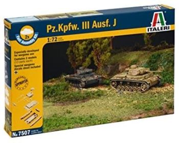 ITA7507 - Serbatoi Pz.Kpfw. III Ausf. J montaggio rapido da montare e verniciare