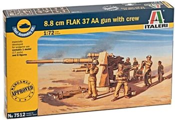 ITA7512 - Pistola contraerea 37 AA da 8;8 cm con servi veloci da montare e verniciare