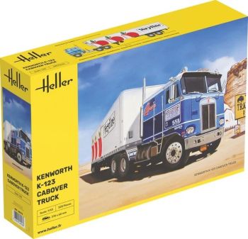 HEL80793 - KENWORTH K-123 Cabover con rimorchio da montare e verniciare