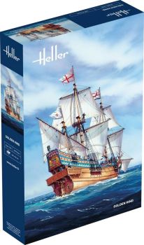 HEL80829 - Veliero Golden Hind – kit di montaggio e verniciatura
