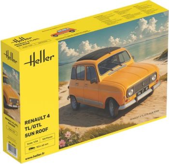 HEL82704 - RENAULT 4 TL/GTL con tettuccio apribile, da montare e verniciare