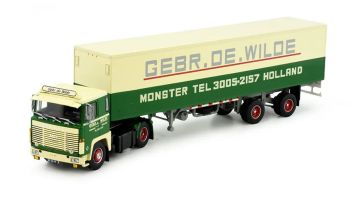 TEK84494 - SCANIA 140 4x2 con rimorchio refrigerato a 2 assi DE WILDE
