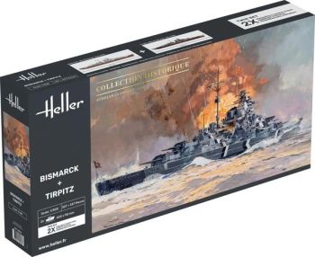 HEL85078 - Doppio set - BOSMARCK e TIRPITZ da assemblare e dipingere