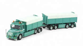 TEK85098 - SCANIA 142 Torpedo 6x4 autoarticolato con rimorchio a 2+2 assi JAKOB PEDERSEN