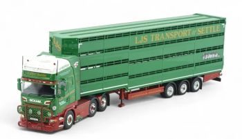 TEK86507 - SCANIA R Topline 6x4 con rimorchio per trasporto bestiame LJS a 3 assi