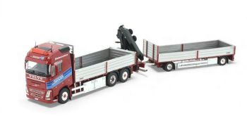 TEK86950 - Autocarro rigido VOLVO FH04 Globetrotter 6x2 con gru di scarico e rimorchio SIDLER.