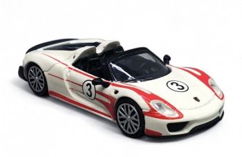 MNC870062137 - PORSCHE 918 Spyder #3 2015 Bianco con strisce rosse