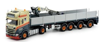 TEK82094 - SCANIA 4x2 di nuova generazione con pianale a 4 assi e gru di carico VERHEUL