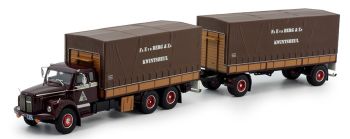 TEK82119 - SCANIA L111 6x4 rigido con rimorchio 2 Assi BERG & Zn. E. VAN DEN