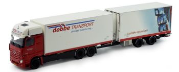 TEK82442 - MERCEDES Actros MP4 6x2 forwarder con rimorchio 2 assi DOBBE Transport